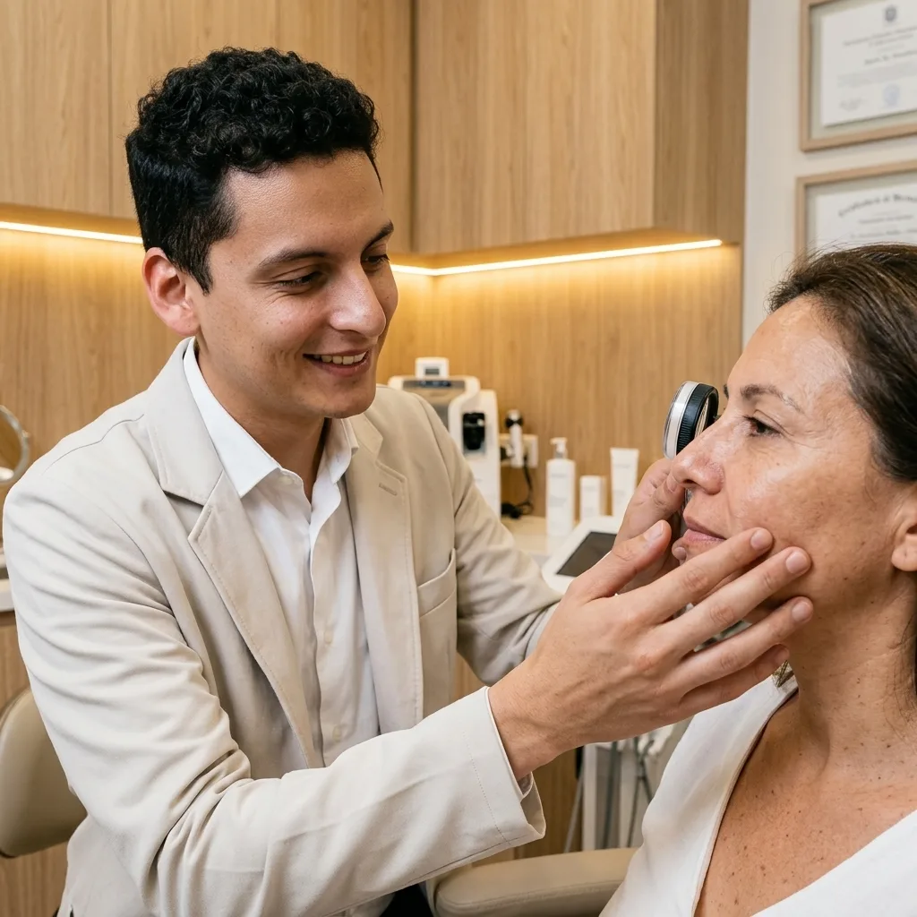 Consulta de dermatología clínica