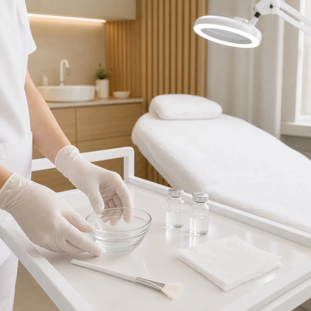 Preparación clínica para un tratamiento facial