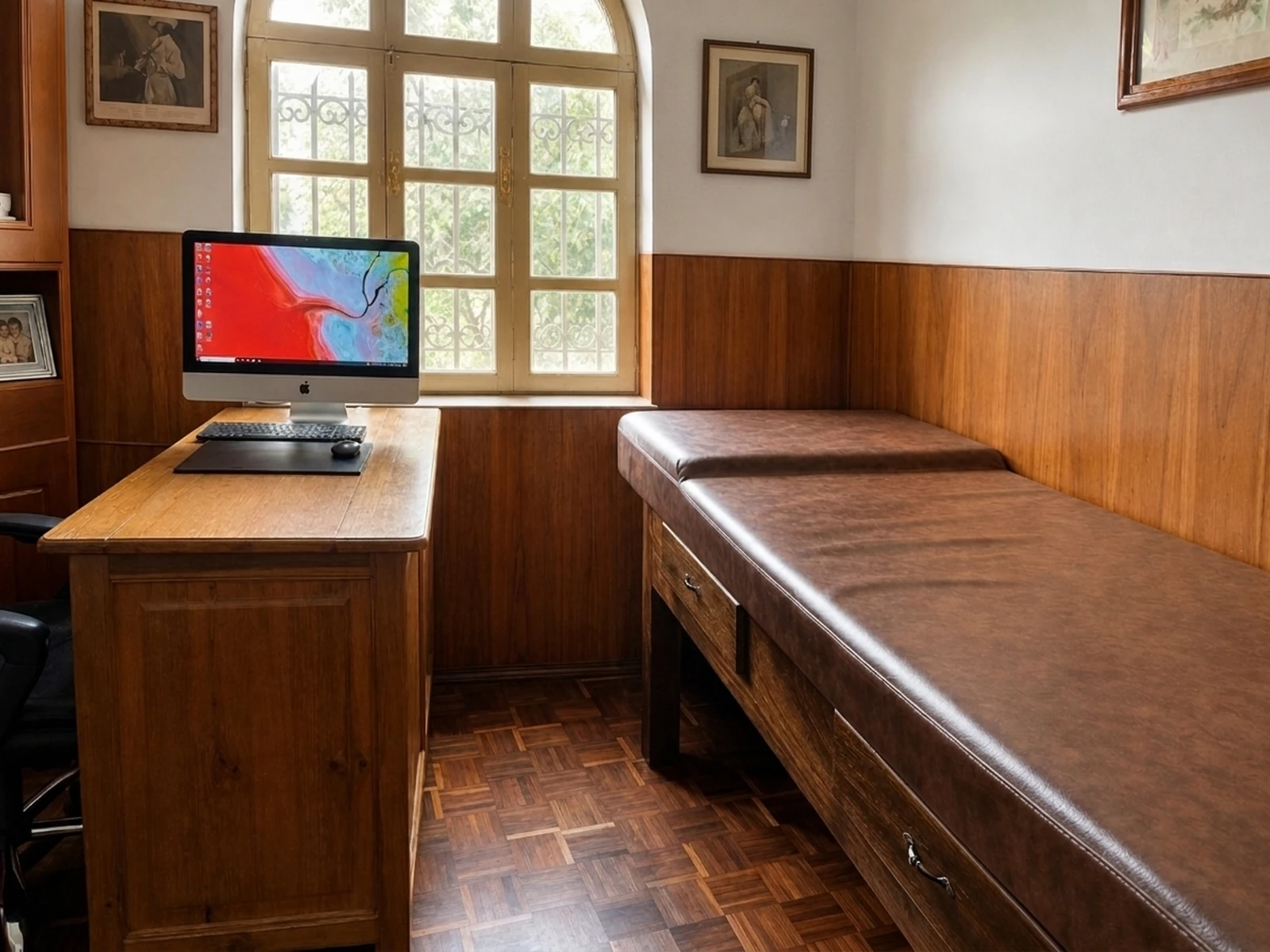 Consultorio preparado para consulta dermatológica virtual