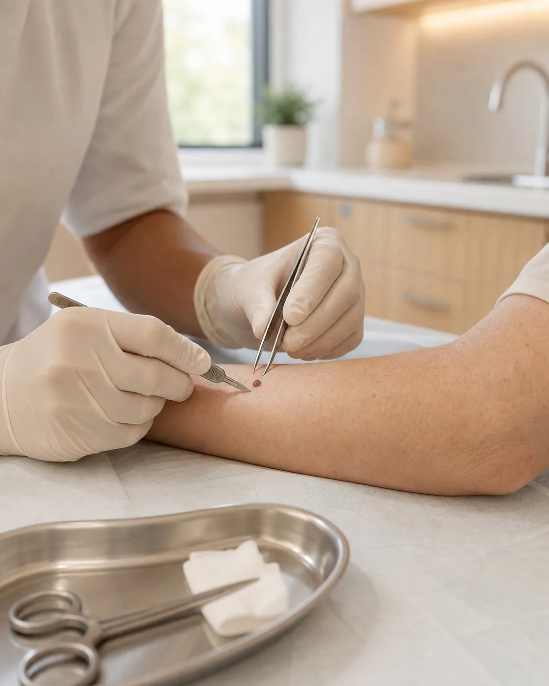 Procedimiento ambulatorio de cirugía dermatológica